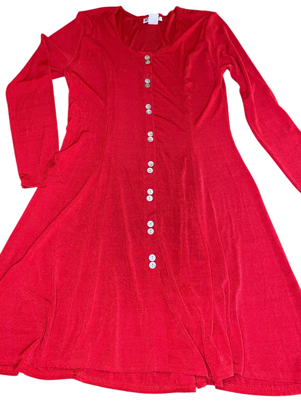 Vintage Es Se Red Dress Women’s M 90s Y2K Stretch Date Artsy Retro Romantic Punk